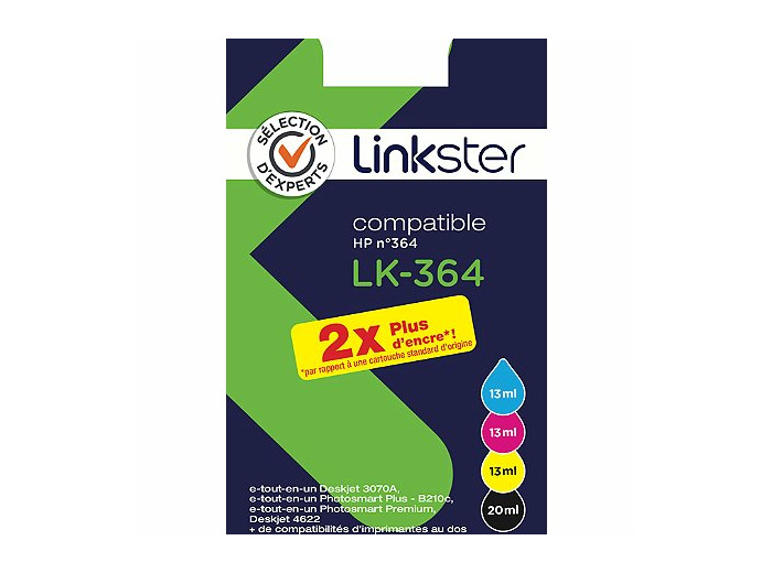 Cartouche d'encre lk-364 xl noir/cyan/magenta/yellow compatible 364