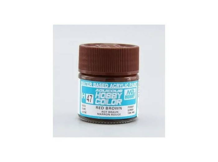 PEINTURE MAQUETTE MR HOBBY H047 MARRON ROUGE BRILLANT 10ML