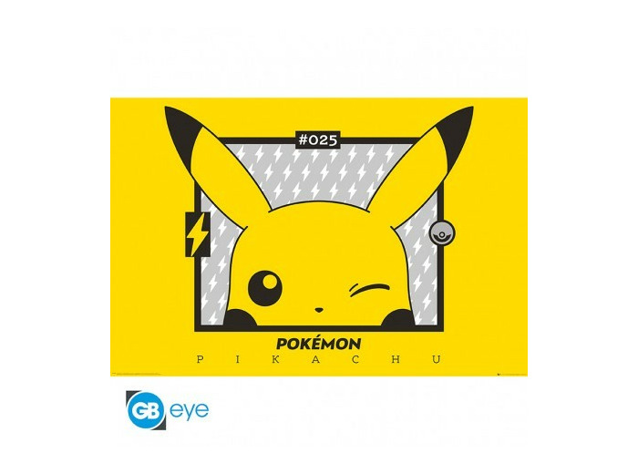 POKEMON - Poster "Pikachu Clin d'Oeil" roulé filmé (91.5x61)