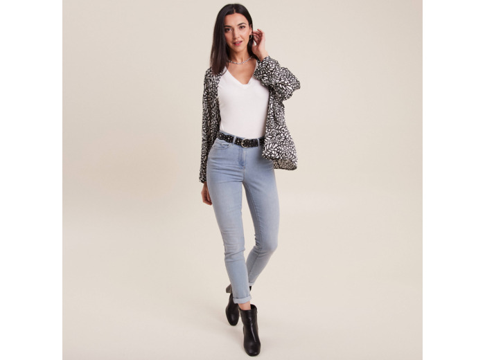 Jeans ajusté taille standard 7/8ème