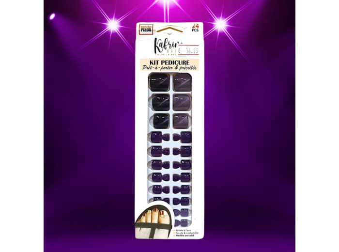 PRESS ON NAILS PEDICURE- PURPLE