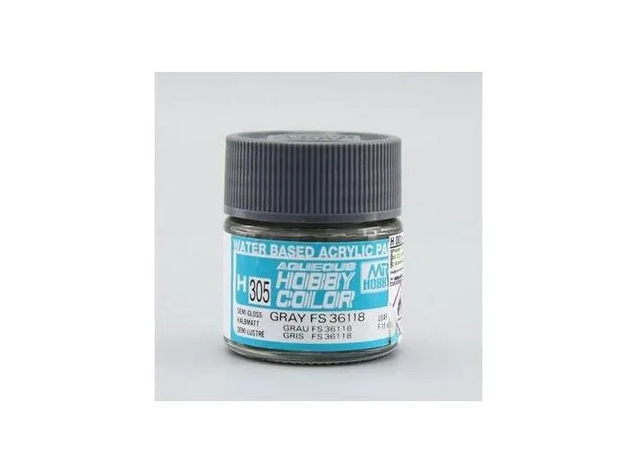 PEINTURE MAQUETTE MR HOBBY H305 GRIS SATINÉ FS36118 10ML