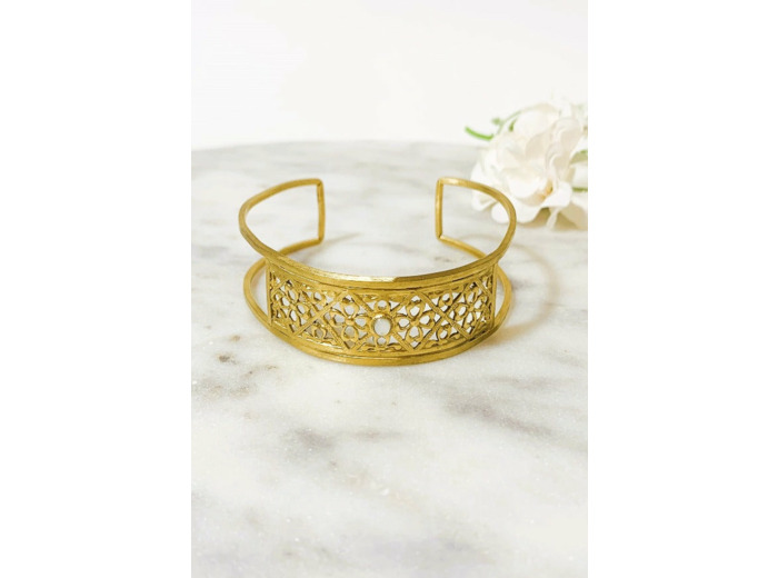 Bracelet Manchette Jasmin - Doré