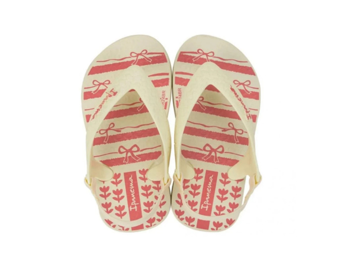 Tong bebe fille beige yellow pink