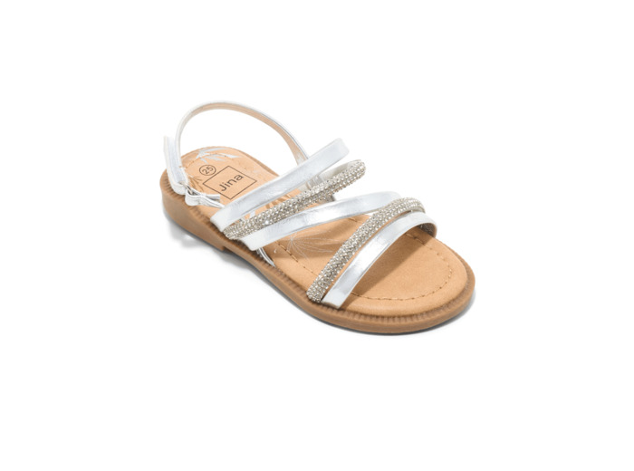 Sandale ouverte fille argent