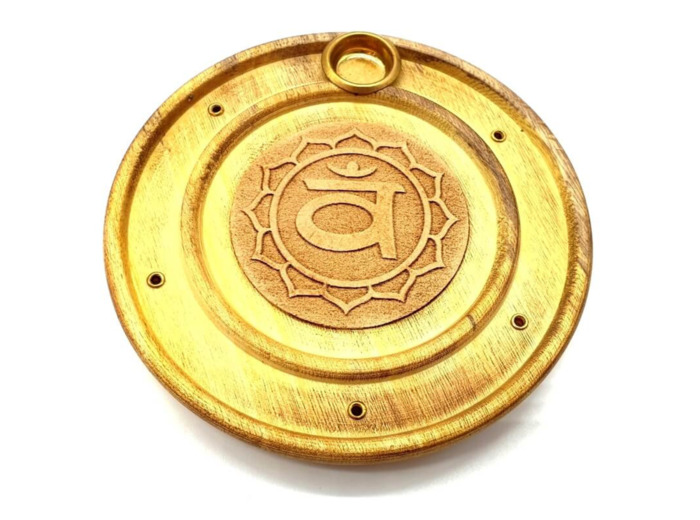 PORTE ENCENS BOIS ROND CHAKRA