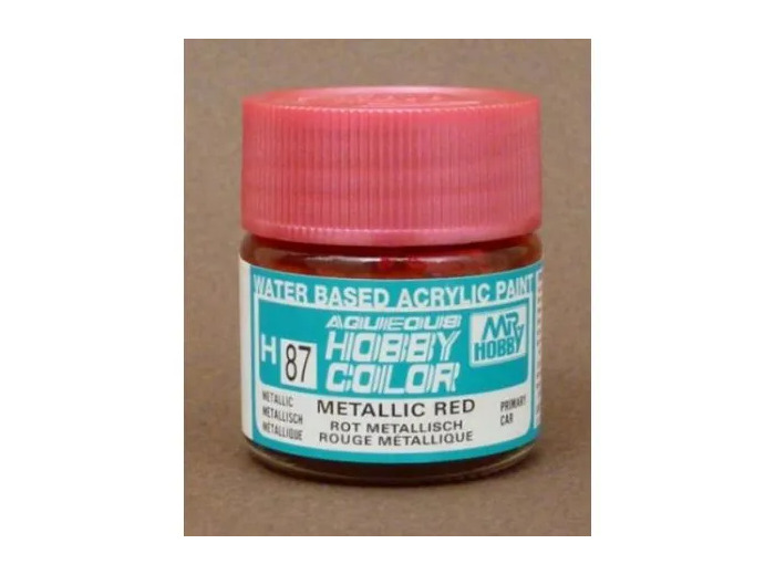PEINTURE MAQUETTE MR HOBBY H087 ROUGE MÉTALLIQUE 10ML