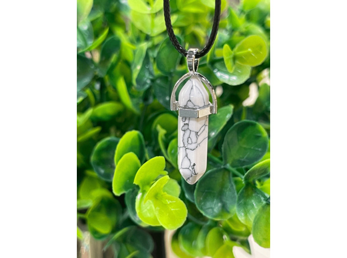 Pendentif Howlite blanc