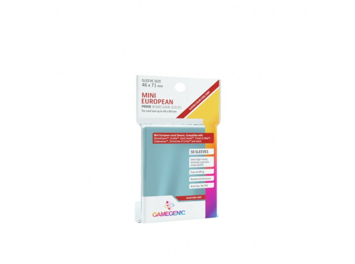Gamegenic - 50 Prime Sleeves Mini Européen - 46x71