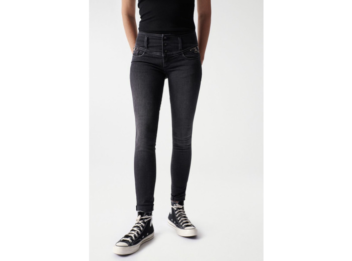 Jean Push Up Mystery avec détails sur les poches