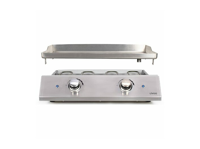 Plancha inox 2 thermostats livoo