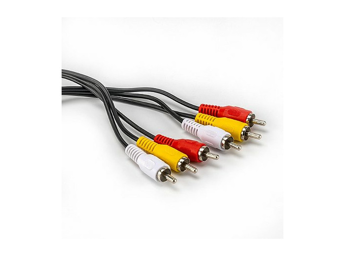 Câble 3 rca mâle/mâle 3m