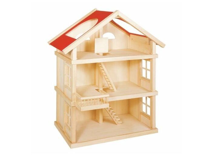 Maison de poupée en bois 3 niveaux - 51957- GOKI