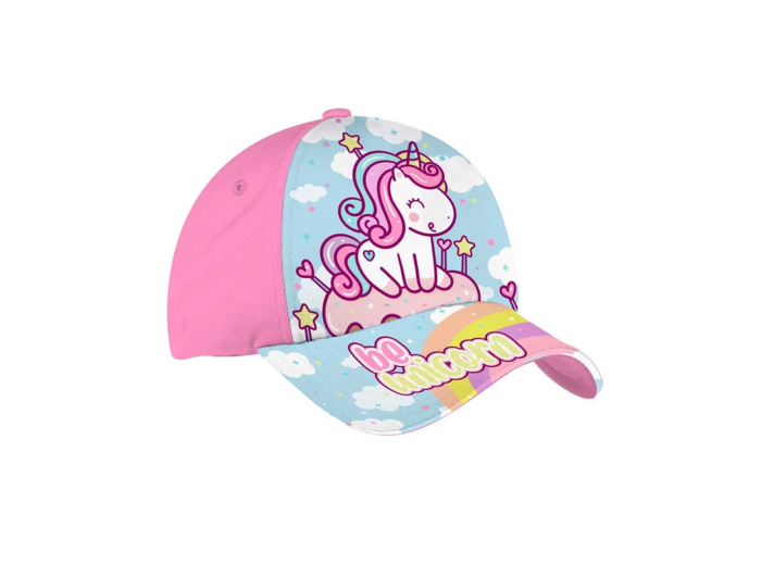 Casquette fille rose la licorne magique