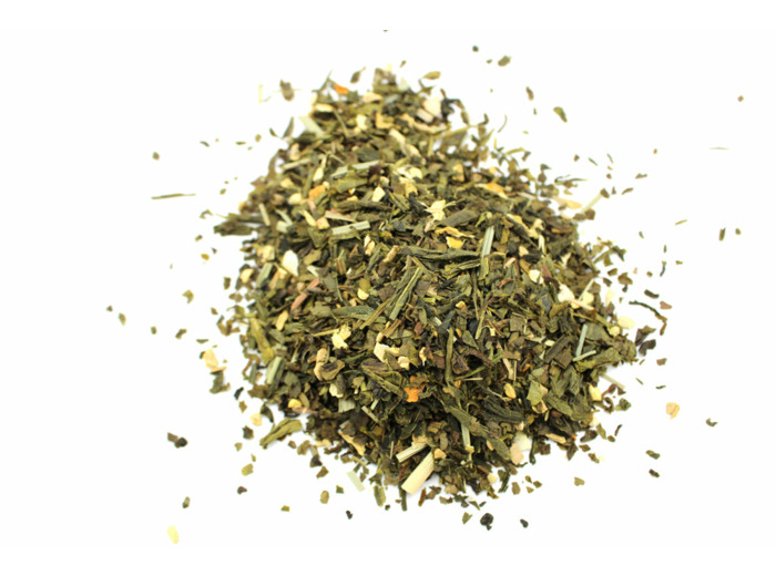 Infusion sacrée -Thé Vert au Citron BIO : L'Aube de la Vitalité - 40 gr