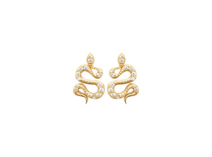 Boucles d'oreilles en plaqué or et oxydes de zirconium