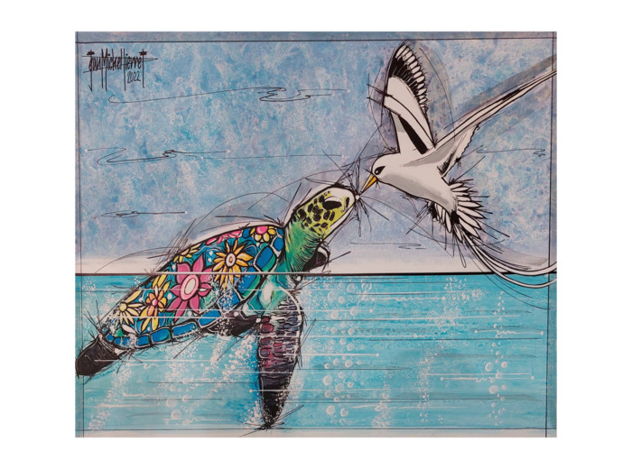 La tortue et le paille en queue 338 1