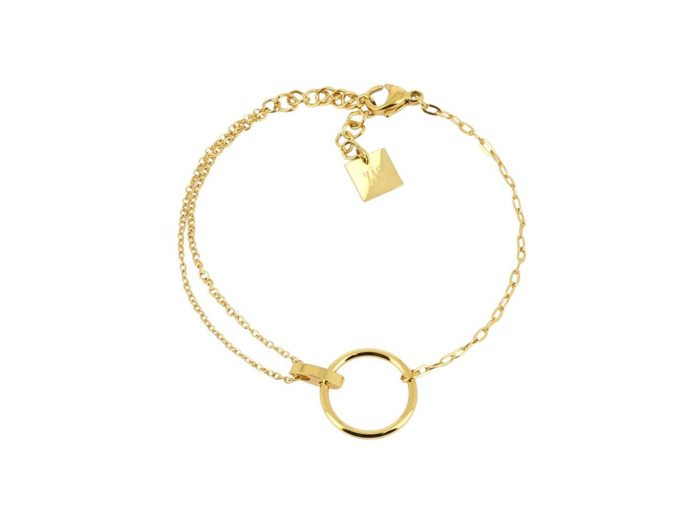 Bracelet ZAG Mini-Piplette en acier doré