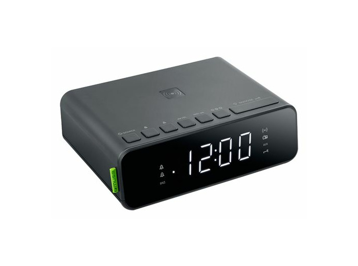 Radio-réveil double alarme noir