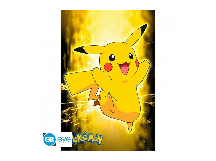 POKEMON - Poster "Pikachu Néon" roulé filmé (91.5x61)