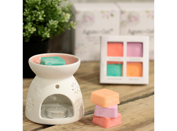 Brûleur à Cire avec Quatre fondants de Cires de Soja