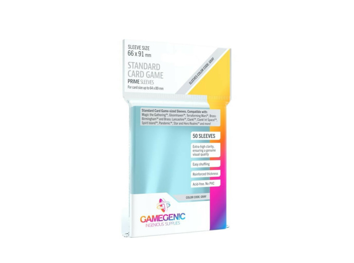 Gamegenic - 50 Prime Sleeves Standard - 66x91
