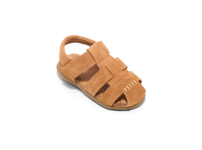 Sandale fermee bebe garcon camel