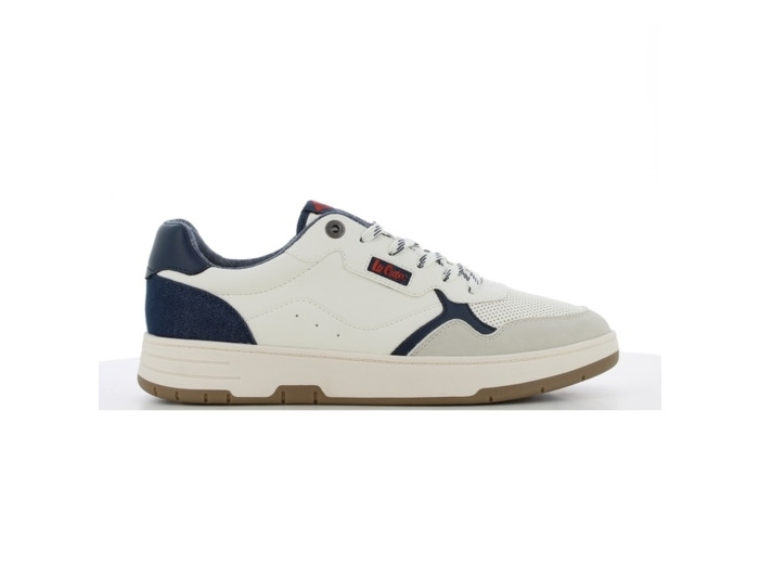 Basket homme blanc marine