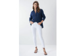 Jeans Secret Glamour Push In cropped en toile de couleur