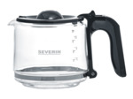 Ka4817 cafetiere severin, noir/rouge métallique, 1000 w, 1.4 l