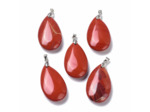 Pendentif jaspe rouge forme larme
