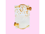 SUPPORT EN MARBRE- BLANC & DORE