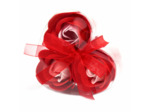 Boîtes de 3 Roses de Savon Boîte Coeur - Rouge
