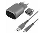 Kit chargeur secteur rapide + câble renforcé usb a vers usb c