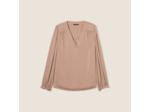 Blouse manches longues satin