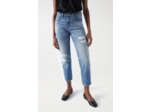 JEAN TRUE CROPPED SLIM AVEC DÉCHIRURES