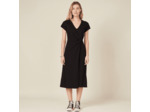 Robe midi droite drapée