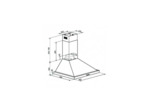Hotte cheminée pyramidale inox 90cm ref ah3419