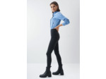 Jegging à taille haute en denim noir