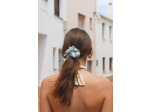 Chouchou Scrunchie - Rayé vert