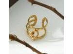Bague Ajustable Node - Dorée