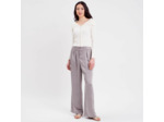Pantalon large fluide satiné