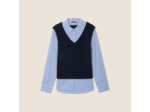Pull effet 2-en-1 chemise