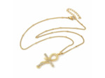 Collier croix de Ankh et serpent de la connaissance