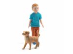 Figurine articulée Xavier et son chien  Petit Home - DJ07807