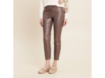 Pantalon ajusté enduit 7/8ème