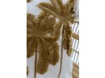 Housse coussin palmier bronze