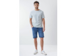 Short en knit denim avec intérieur camouflage