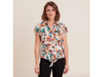 Chemise manches courtes nouée