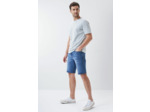 Short en knit denim avec intérieur camouflage